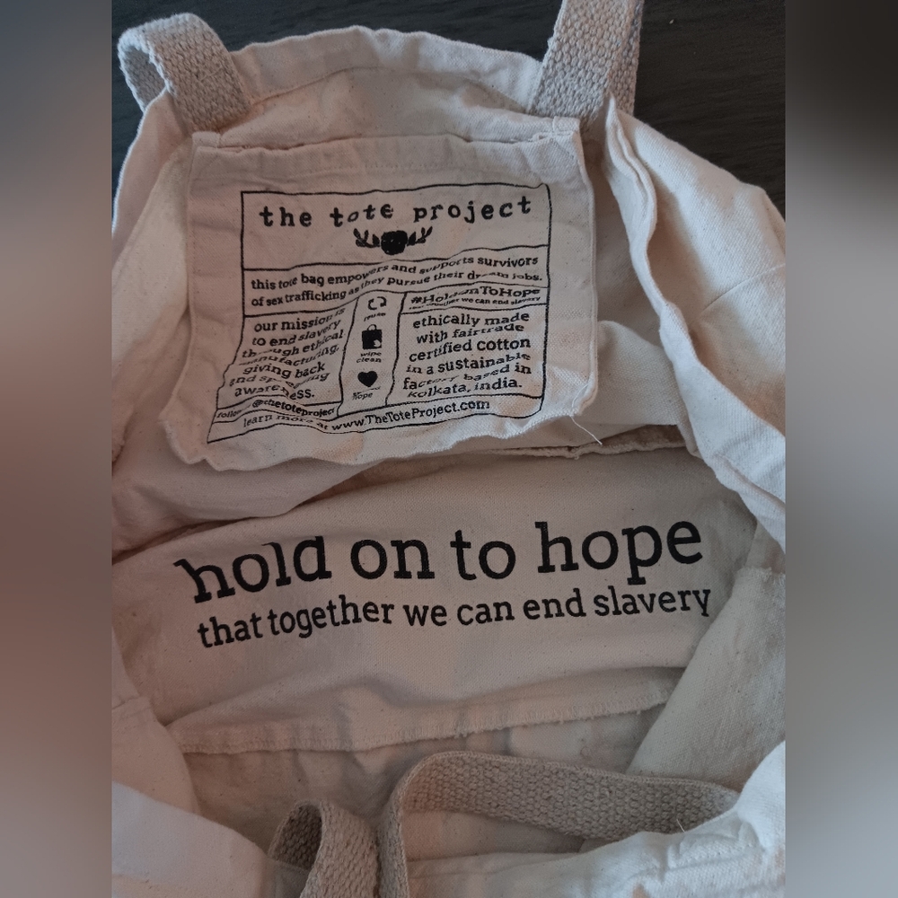 The Tote Project Canvas Tote Bag with Bird Tyler Knott Gregson - Picture 6 of 10